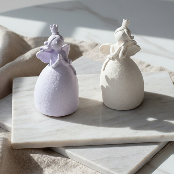 Fadinhas de cerâmica perfumada artesanal da 44 em tons pastel, com aroma de talco, para perfumar e decorar interiores.