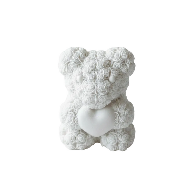 Urso de Rosas de Cerâmica Perfumada