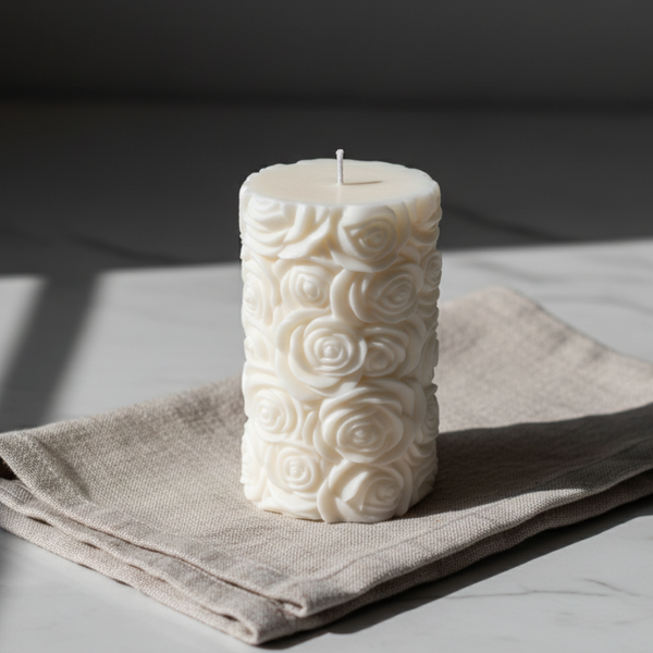 Vela Decorativa Rosas