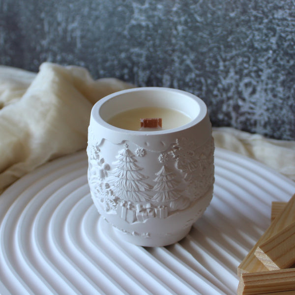 Vela em Pote de Natal