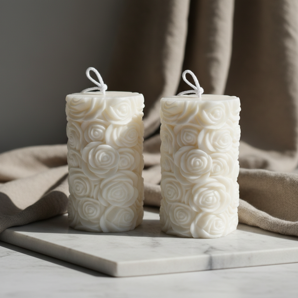 Vela Decorativa Rosas